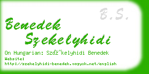 benedek szekelyhidi business card